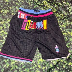 🔥🏀 Miami Heat Just Don Shorts 🔥🏀